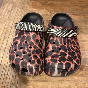 CROCS Animal Print Slippers